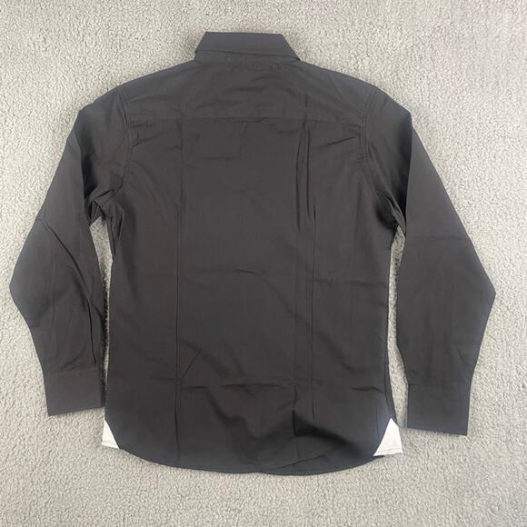Vittorino Men's Large Black Solid Long Sleeve Button Up Shirt - Picture 14 of 16